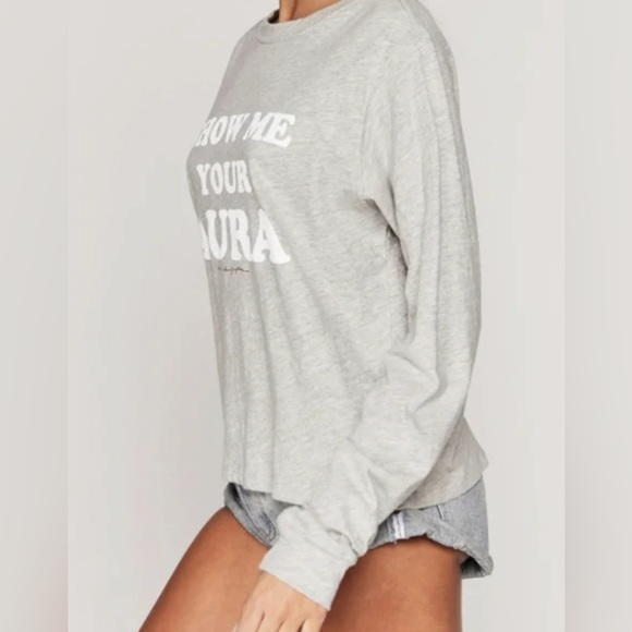 SPIRITUAL GANGSTER Show Me Your Aura Brooke Long Sleeve Crew - Picture 2 of 3